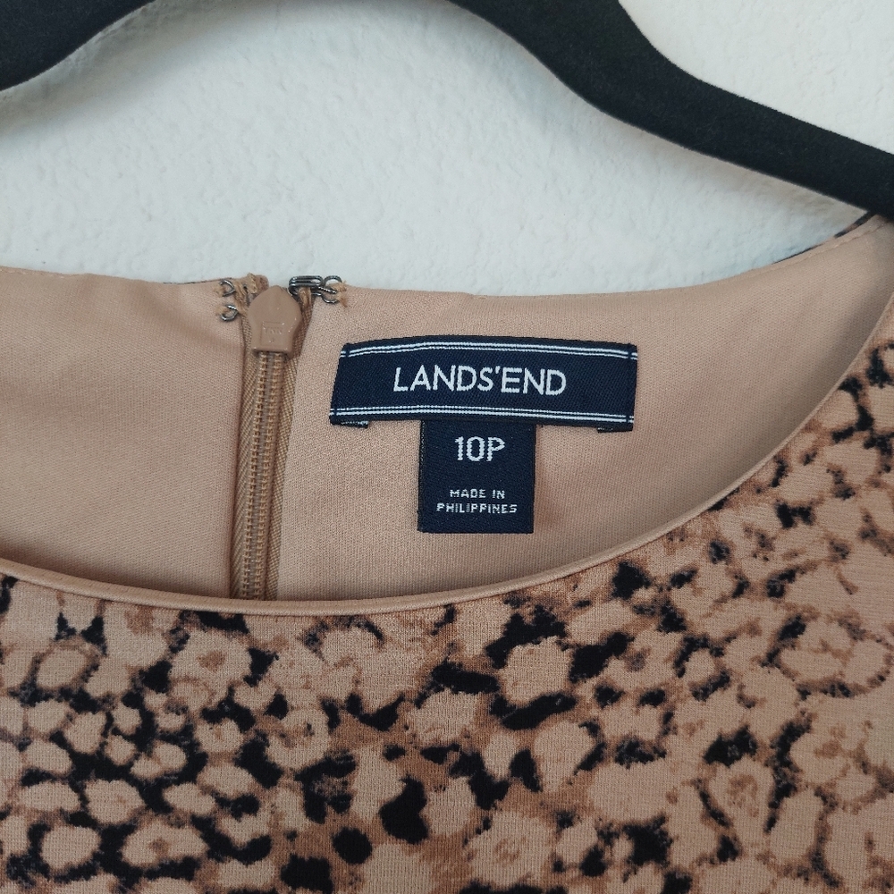 Land's End Animal Print Dress Size 10‎ Petite - Picture 3 of 8